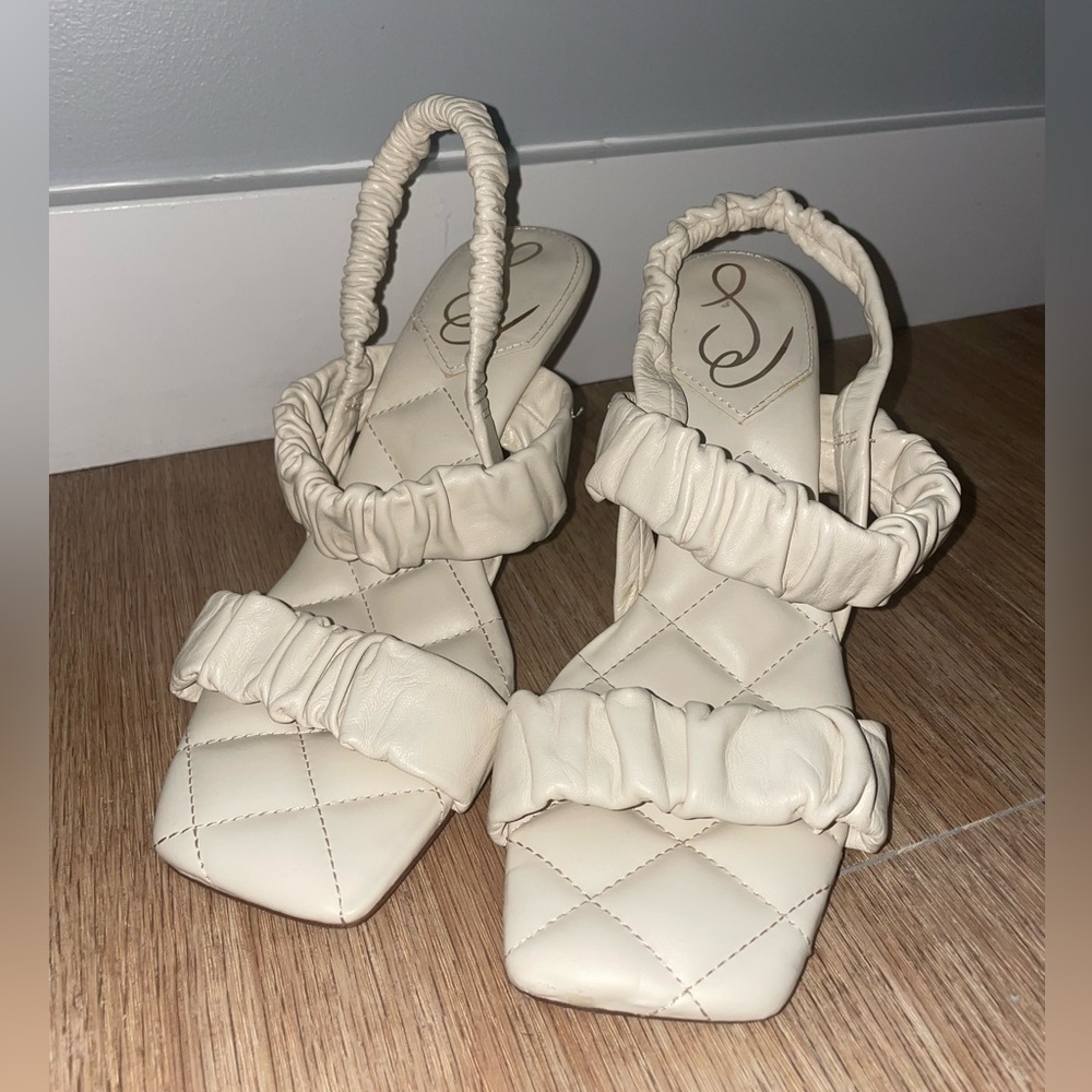 Sam Edelman Marlena Padded Strap Heel Ivory Size 8